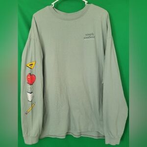 Simply Southern Gray Long Sleeve Shirt Teacher Life Womens Size XXL 1x 2x Cotton